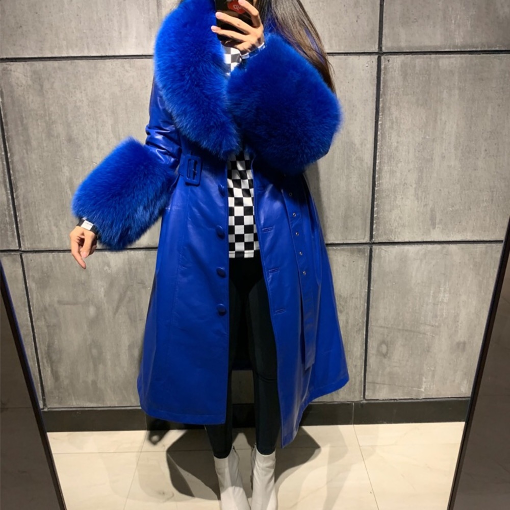 Leather Jacket With Real Fur.